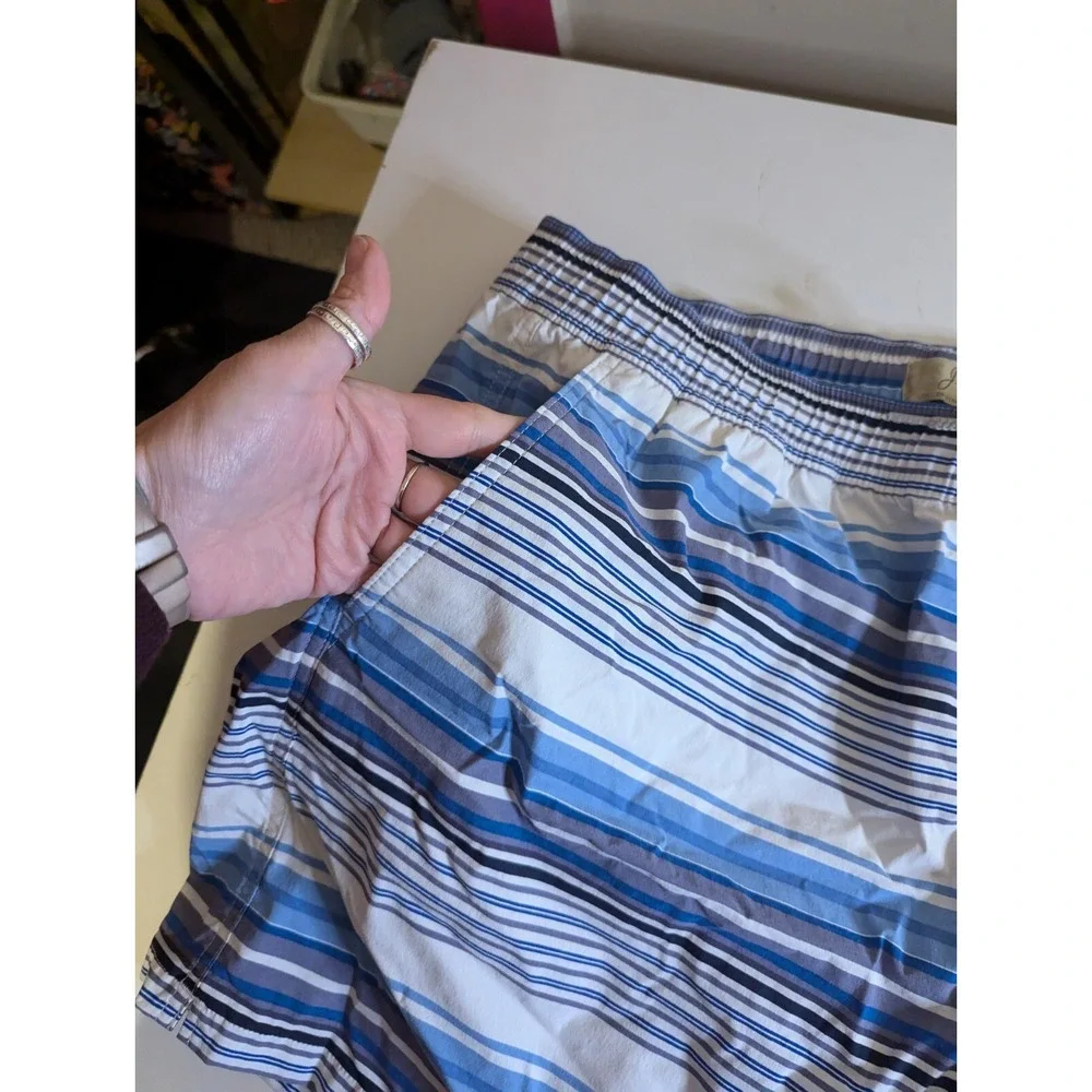 J Crew‎ Swim trunks mens swimsuit shorts blue grey white 6